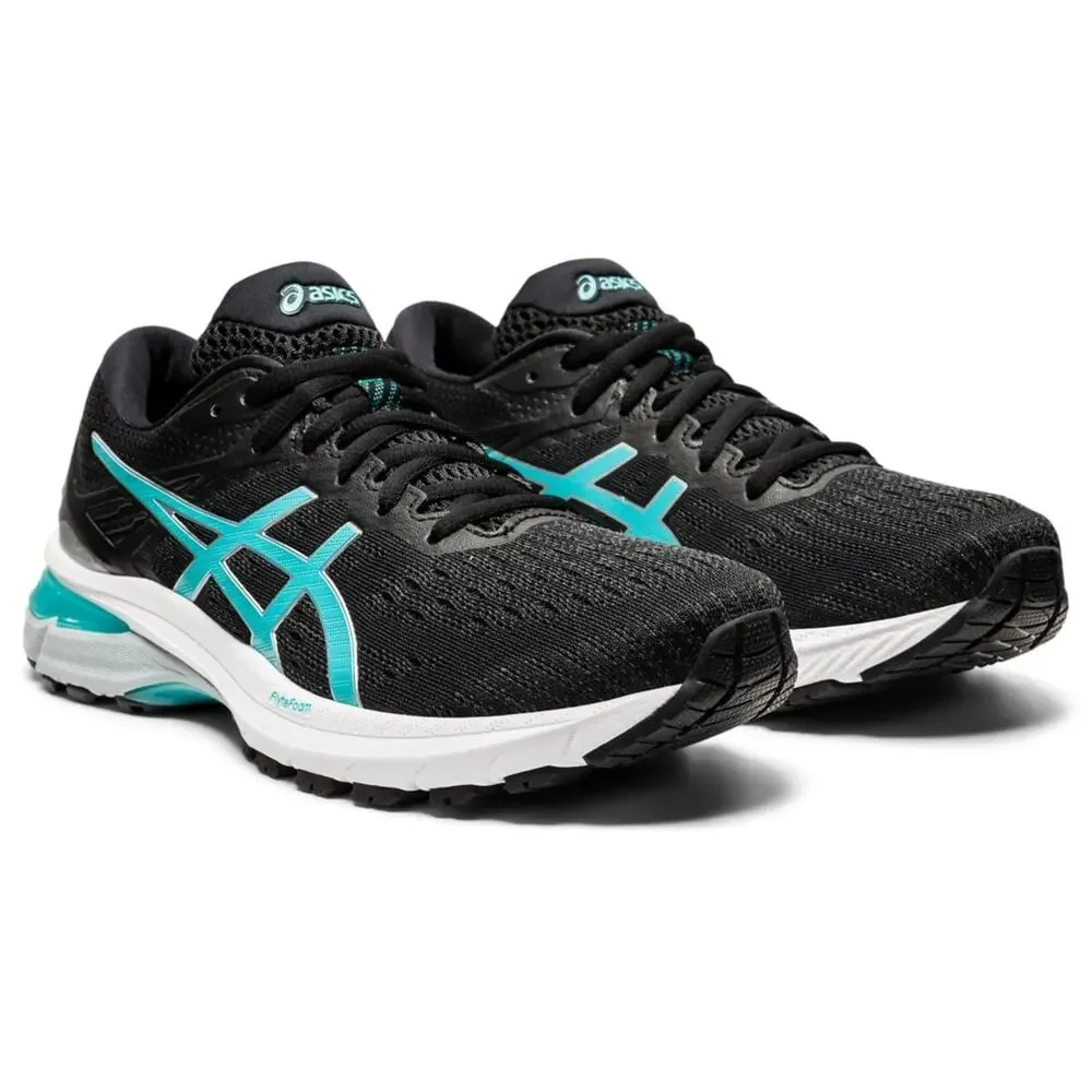 ASICS GT-2000 9 Women's Running shoes Black/Techno Cyan 10.5 D - Wide